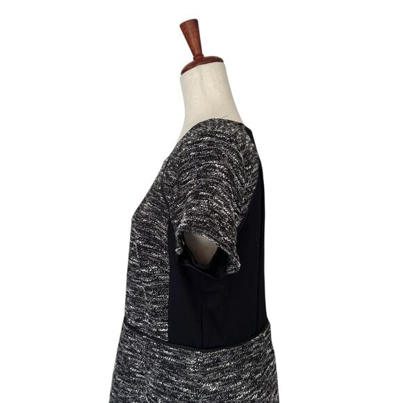 J. Crew Dress Size 12 Mixed Tweed Boucle Fit Flare Flounce Style B0562 Midi - Picture 4 of 11